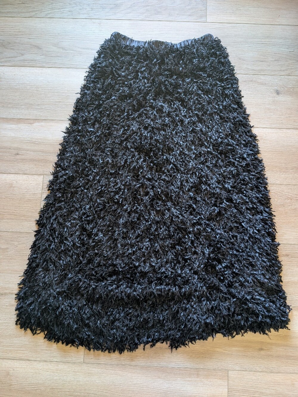 Sunday In Brooklyn Black Fringe Like Maxi Skirt